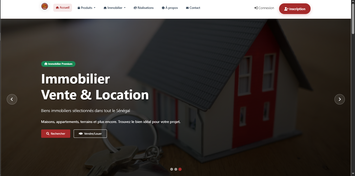 Vital SN : Plateforme Immobilier, Matériaux & Construction